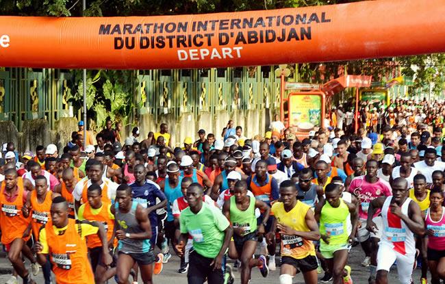 LionStride athlete competing in an international marathon